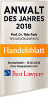 Handelsblatt - Anwalt des Jahres 2018 - Prof. Dr. Tido Park